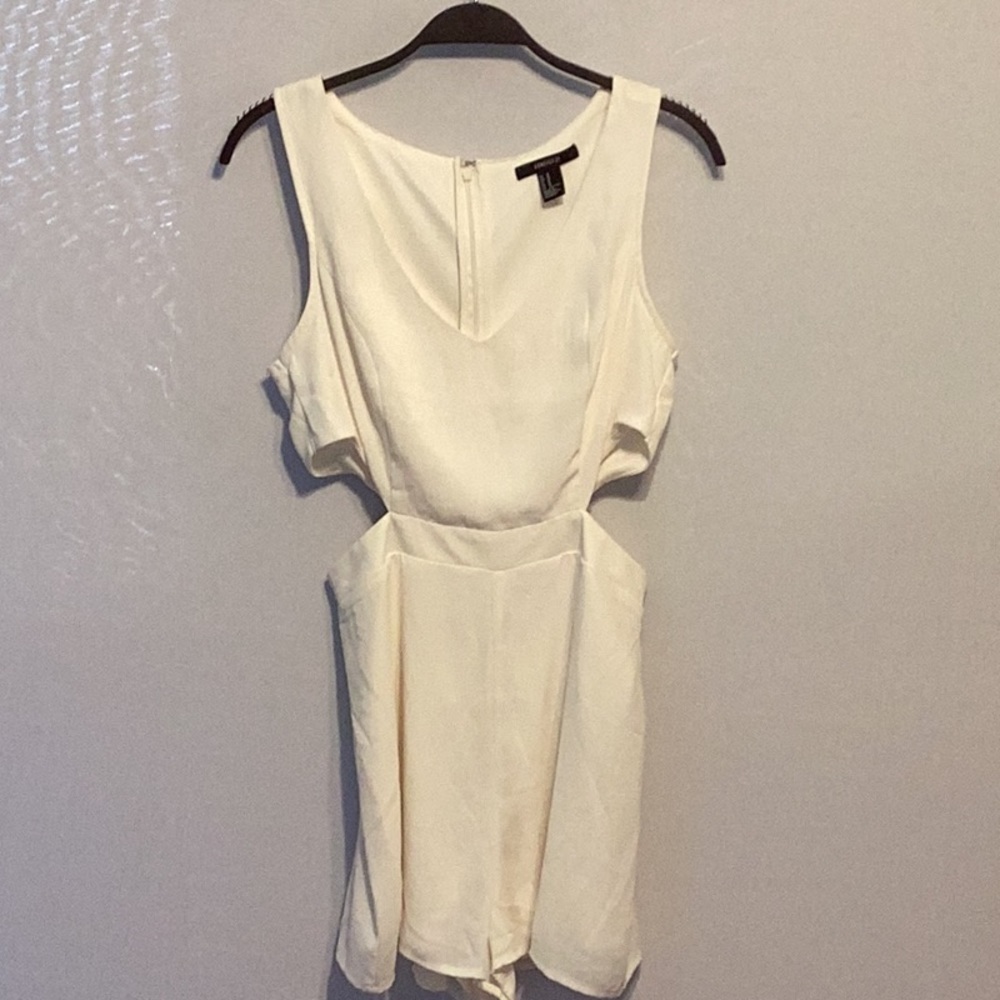 Forever 21 cream dressy romper size medium